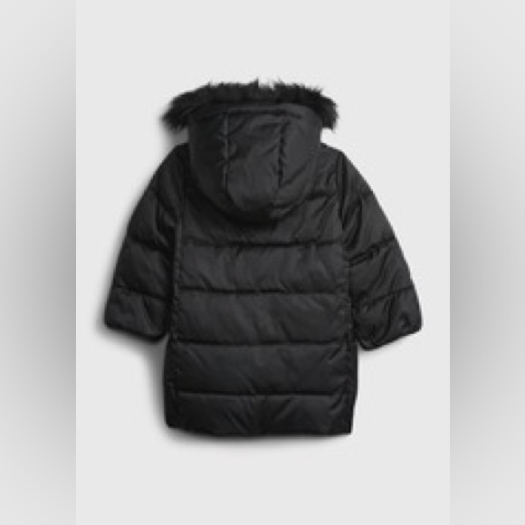GAP Toddler Cold Control Ultra Max Long Black Puffer Jacket - 2T - Picture 2 of 5